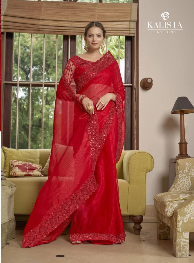 Aarzoo By Kalista Chiffon Party Wear Sarees
